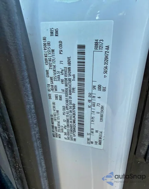 2018 Ford Transit T-350 из США, поврежденный, VIN 1FTBW2CM8JKB37680